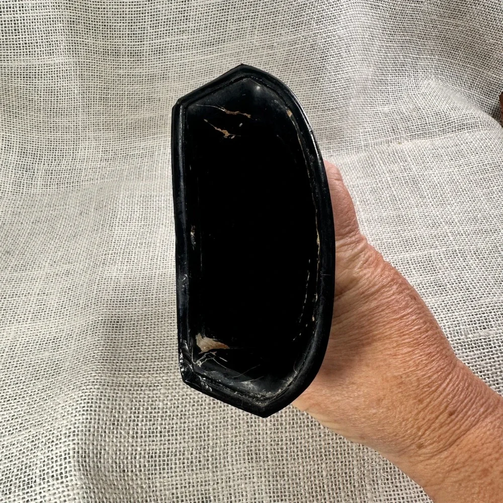 Art Deco Black READ Amethyst Glass Wall Pocket Imperial Glass 1930s 1940s VTG